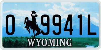 WY license plate 09941L
