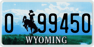 WY license plate 09945O