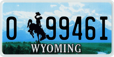 WY license plate 09946I