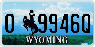WY license plate 09946Q