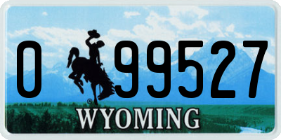 WY license plate 099527