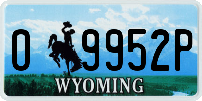 WY license plate 09952P