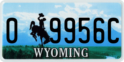 WY license plate 09956C