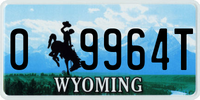 WY license plate 09964T