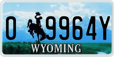 WY license plate 09964Y