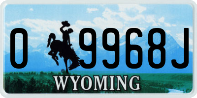 WY license plate 09968J