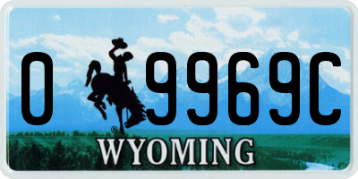 WY license plate 09969C