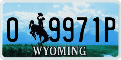 WY license plate 09971P