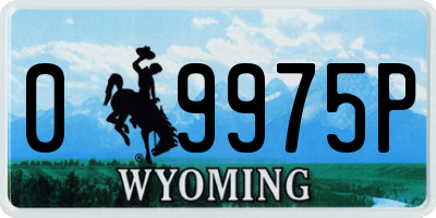 WY license plate 09975P