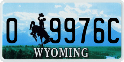 WY license plate 09976C