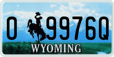 WY license plate 09976Q
