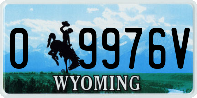 WY license plate 09976V