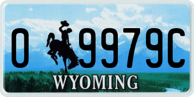 WY license plate 09979C