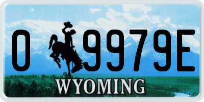 WY license plate 09979E