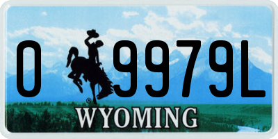 WY license plate 09979L