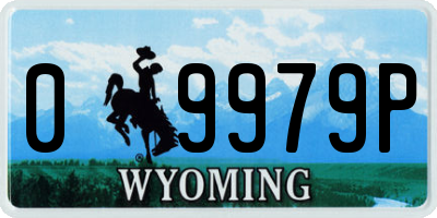 WY license plate 09979P