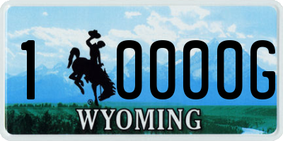 WY license plate 10000G