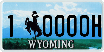 WY license plate 10000H