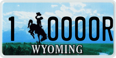 WY license plate 10000R