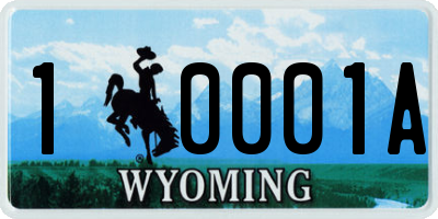 WY license plate 10001A