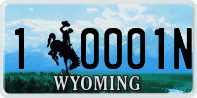 WY license plate 10001N
