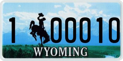 WY license plate 10001O