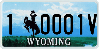 WY license plate 10001V