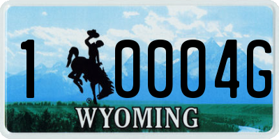 WY license plate 10004G