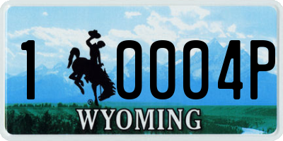 WY license plate 10004P
