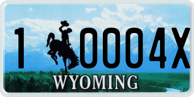 WY license plate 10004X