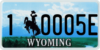 WY license plate 10005E