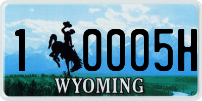 WY license plate 10005H