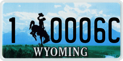 WY license plate 10006C