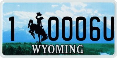 WY license plate 10006U
