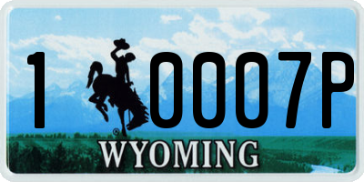 WY license plate 10007P