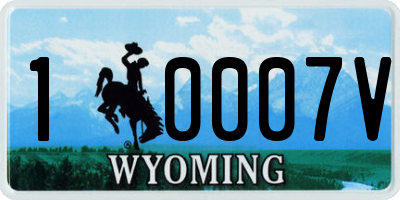 WY license plate 10007V