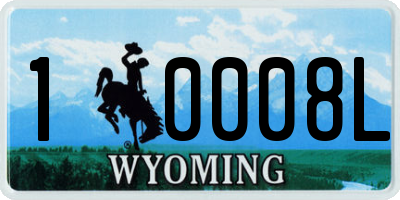 WY license plate 10008L
