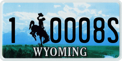 WY license plate 10008S