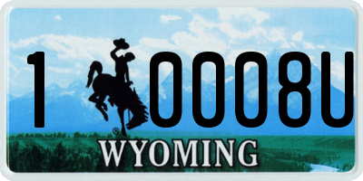 WY license plate 10008U