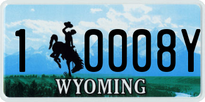 WY license plate 10008Y