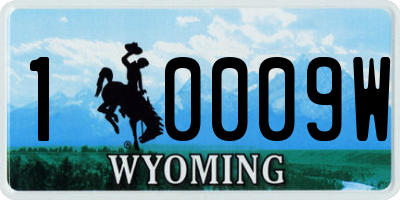 WY license plate 10009W