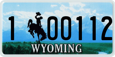 WY license plate 100112