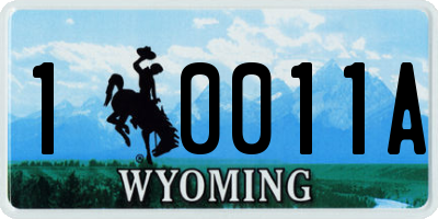 WY license plate 10011A