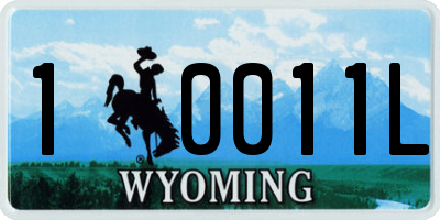 WY license plate 10011L
