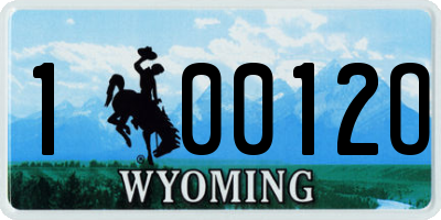 WY license plate 10012O