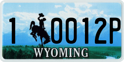 WY license plate 10012P