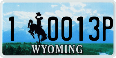 WY license plate 10013P