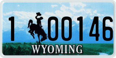WY license plate 100146