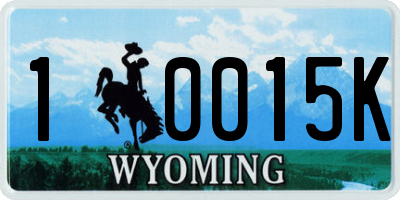 WY license plate 10015K