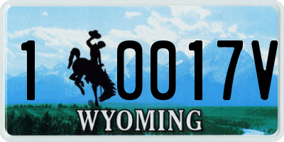 WY license plate 10017V